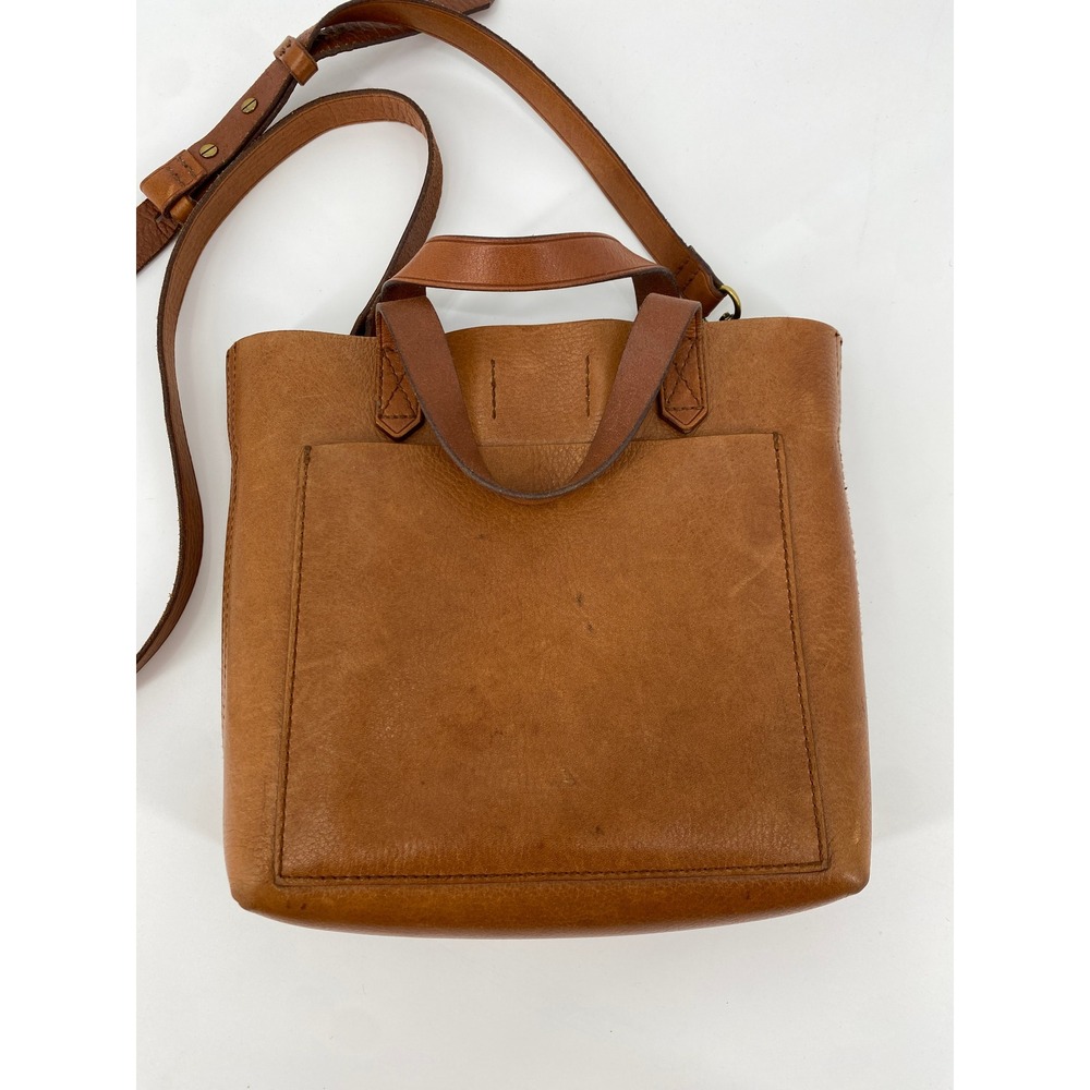 Madewell Small Transport Tote Crossbody Bag Women Small Brown Leather - Picture 2 of 8